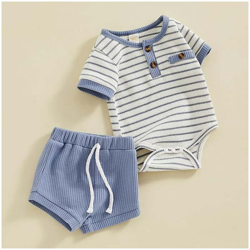 IZEL HAUL Baby Boy Summer Romper & Shorts Set Cotton Blend