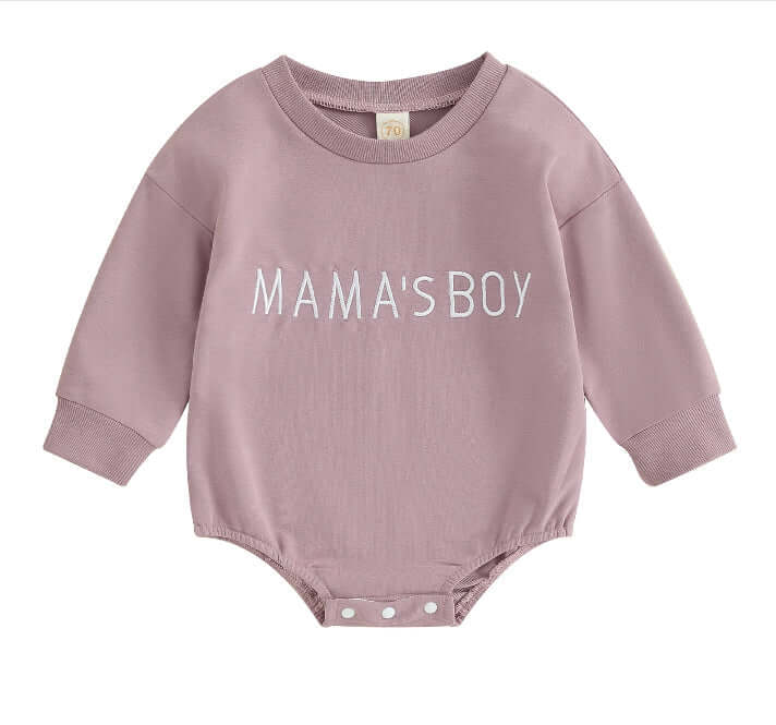IZEL Mama's Boy Baby Cotton Long Sleeve Jumpsuit